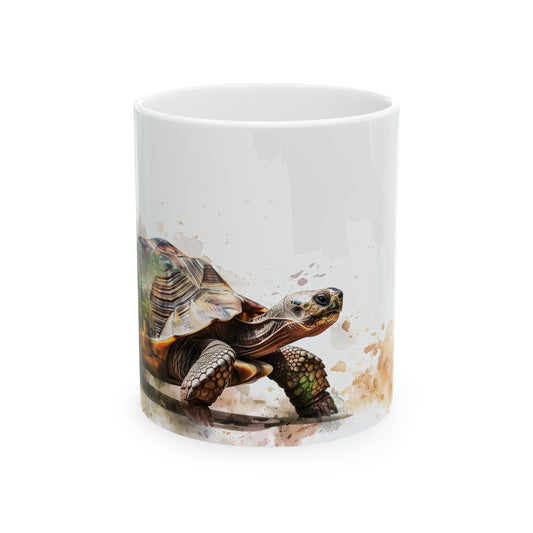 Tortoise, Ceramic Mug - 11 oz, Watercolor